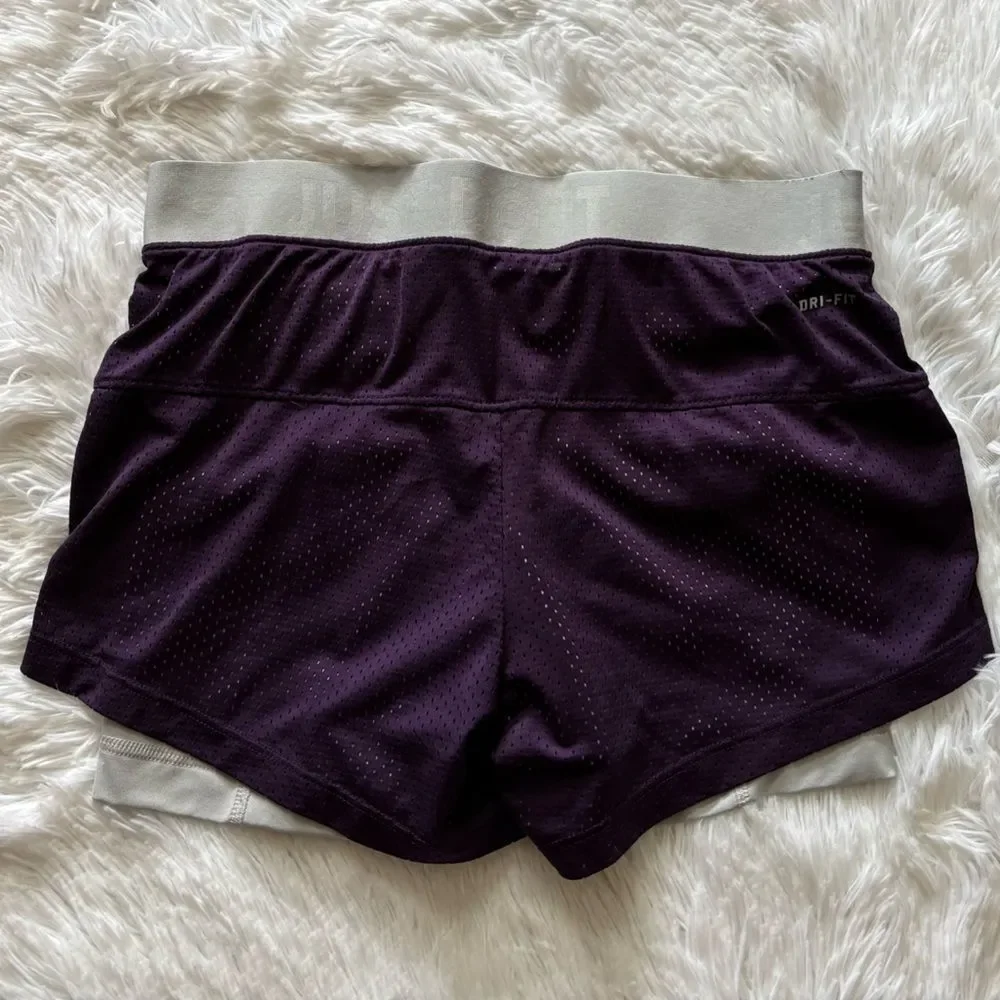 Nike Shorts Dri Fit Netted Stretchy‎ Spandex Underneath Womens Size Small